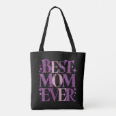 Tote Bag Typographie Tendance Meilleure Maman Ever (Dos)
