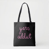 Tote Bag Typographie Yarn Addict (Devant)