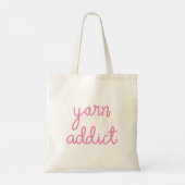Tote Bag Typographie Yarn Addict (Dos)