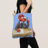 Tote Bag Tyrannosaurus Rex Boss Assis À Un Bureau. 2 (De près)