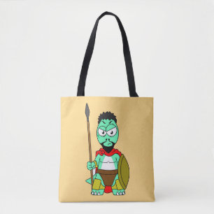 Tote Bag Tyrannosaurus Rex Habillé Comme Leonidas.