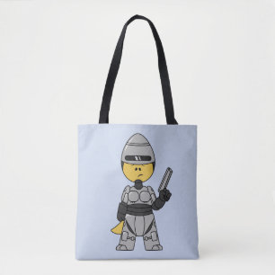 Tote Bag Tyrannosaurus Rex Habillé Comme Robocop.