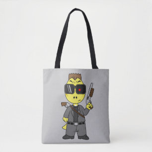 Tote Bag Tyrannosaurus Rex Habillé Comme Terminator.