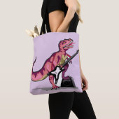 Tote Bag Tyrannosaurus Rex Jouant La Guitare. (De près)