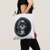 Tote Bag tzu shih noir (De près)