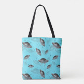 Tote Bag UFO rétro bleu (Dos)
