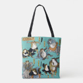 Tote Bag Ukiyo-e print - Frogs comme acteurs japonais Kabuk (Dos)