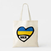 Tote Bag Ukraine Code Pays Coeur Drapeau, UKR (Dos)
