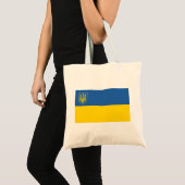 Tote Bag Ukraine - Drapeau avec trident (Devant (produit))