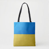 Tote Bag Ukraine drapeau bleu jaune motif maillage géométri (Devant)
