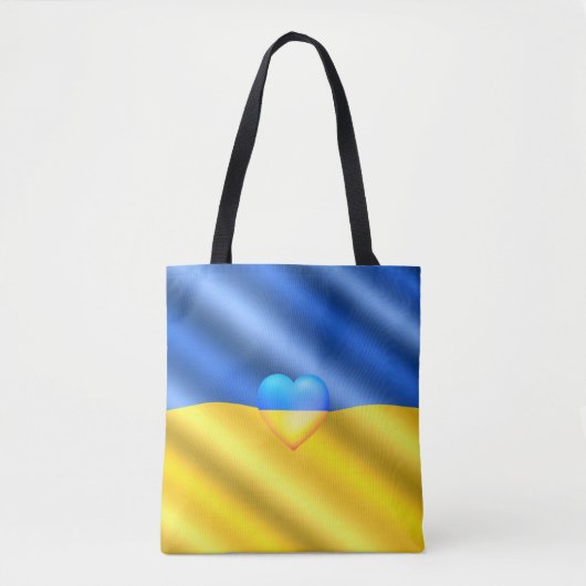 Tote Bag Ukraine - Paix - drapeau ukrainien - Liberté (Devant)