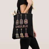 Tote Bag Ukulele hawaïen Types d'instruments de musique (De près)