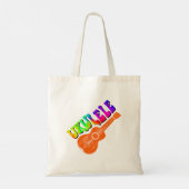 Tote Bag Ukulele Tie Dye Texte Super Art (Dos)