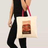 Tote Bag Uluru Australia Travel Art Vintage (Devant (produit))