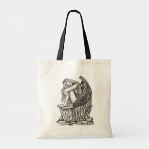 Tote Bag Un ange endormi sur la pierre