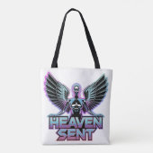 Tote Bag Un ange métallique brillant avec des ailes, concep (Dos)