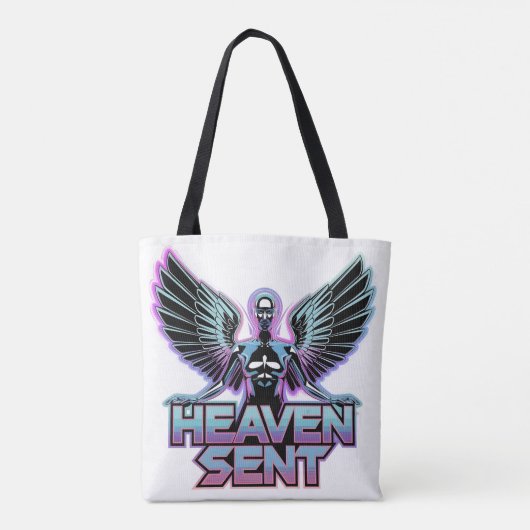 Tote Bag Un ange métallique brillant avec des ailes, concep (Dos)