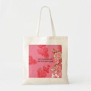Tote Bag Un arrangement floral élégant en rose et or, par