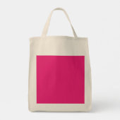 Tote Bag un arrière - plan rose avec une bordure noire (Dos)