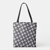 Tote Bag Un b&w modèle fait avec "plus" le signe (Dos)
