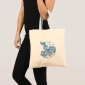 Tote Bag Un Baby shower de garçon bleu (Devant (produit))