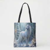 Tote Bag Un Beau Loup Blanc (Devant)