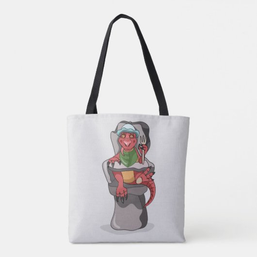 Tote Bag Un Bébé Tyrannosaurus Rex Assis Dans Une Chaise Ha (Dos)