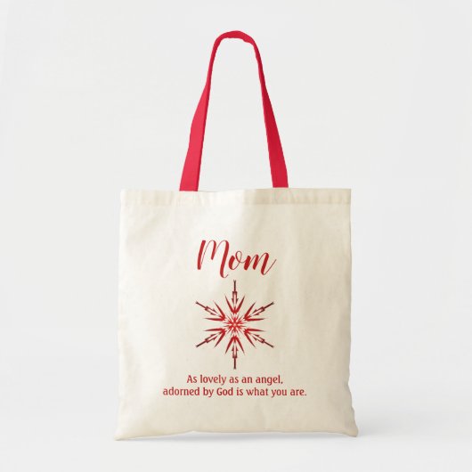 Tote Bag Un cadeau de Noël pour maman Snowflake (Devant)