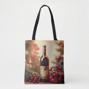 Tote Bag Un cadeau de vacances d'hiver pour le vin