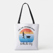 Tote Bag Un cadeau pour le marcheur de chiens (Dos)