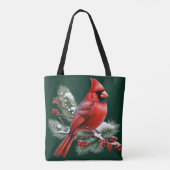 Tote Bag Un Cardinal Rouge (Dos)