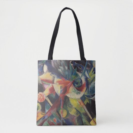 Tote Bag Un cerf dans un jardin fleuri par Franz Marc, Art  (Devant)