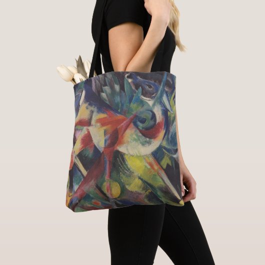Tote Bag Un cerf dans un jardin fleuri par Franz Marc, Art  (De près)