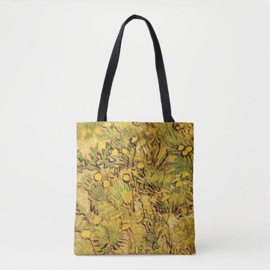 Tote Bag Un champ de fleurs jaunes par Vincent van Gogh (Devant)