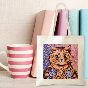 Tote Bag Un chat avec ses chatons Louis Wain