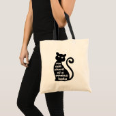 Tote Bag Un chat court d'une dame folle (Devant (produit))