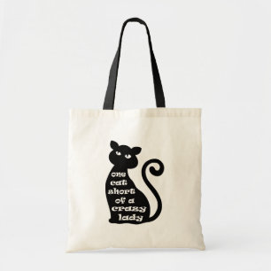 Tote Bag Un chat court d'une dame folle