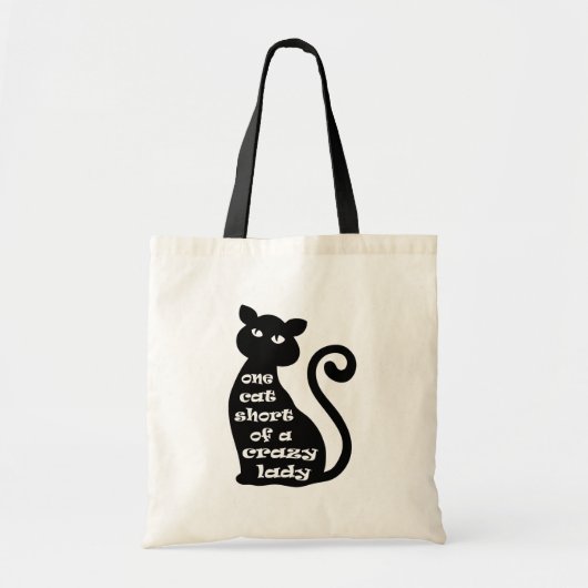 Tote Bag Un chat court d'une dame folle (Devant)