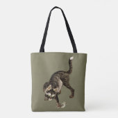 Tote Bag Un chat japonais attrape une grenouille (Dos)