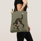 Tote Bag Un chat japonais attrape une grenouille (De près)