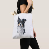 Tote Bag Un chien mignon Bordure Collie (De près)