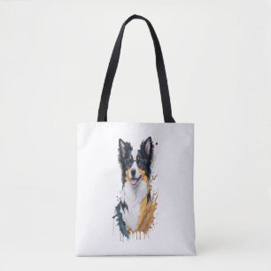 Tote Bag Un chien mignon Bordure Collie