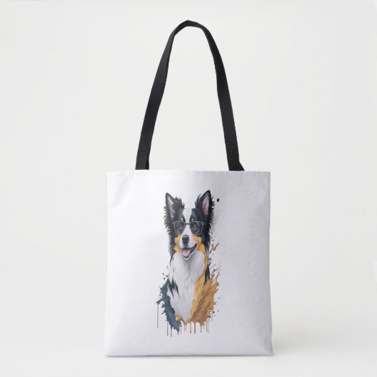Tote Bag Un chien mignon Bordure Collie (Devant)