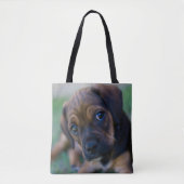 Tote Bag Un chiot de beagle de croix de carlin (Puggle) (Devant)