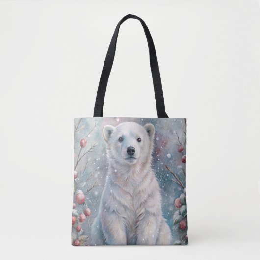 Tote Bag Un club d'ours polaire en hiver (Devant)