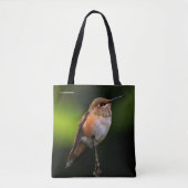 Tote Bag Un colibri roux doux Poses sur l'arbre fruitier (Devant)