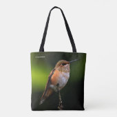 Tote Bag Un colibri roux doux Poses sur l'arbre fruitier (Dos)