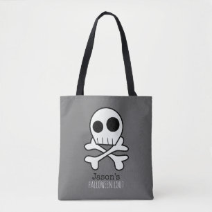 Tote Bag Un crâne amusant et des os Enfants Halloween