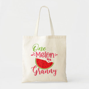 Tote Bag Un Dans Un Melon Granny Watermelon Famille Anniver