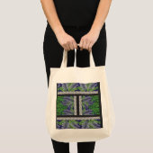 Tote Bag un design de motif vert et jaune (Devant (produit))